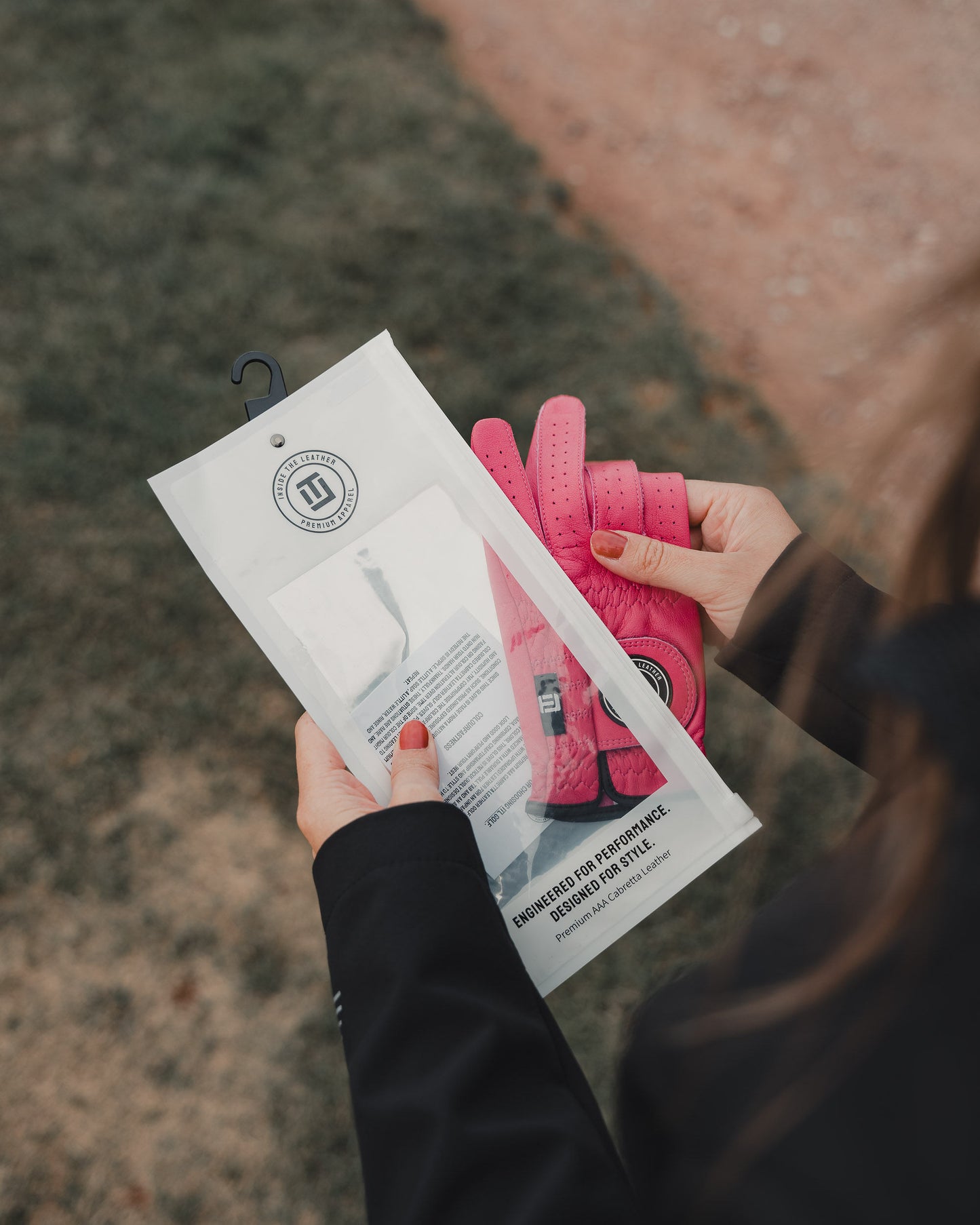 Women's ITL 2.0 Signature Glove - Retro Pink - Inside the Leather Golf Gloves