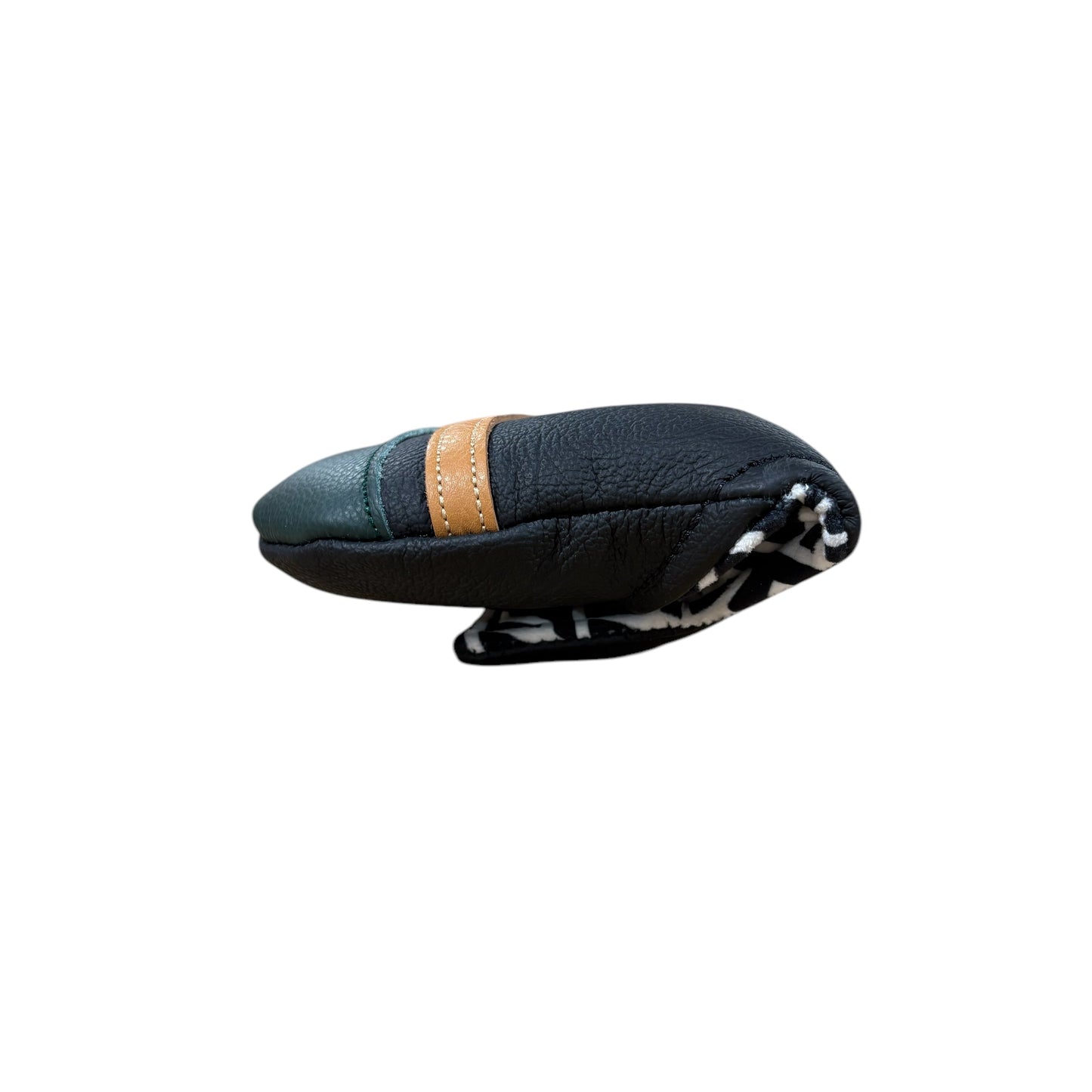 ITL Premium Mallet Putter Cover - Black/Forest Green/Tan