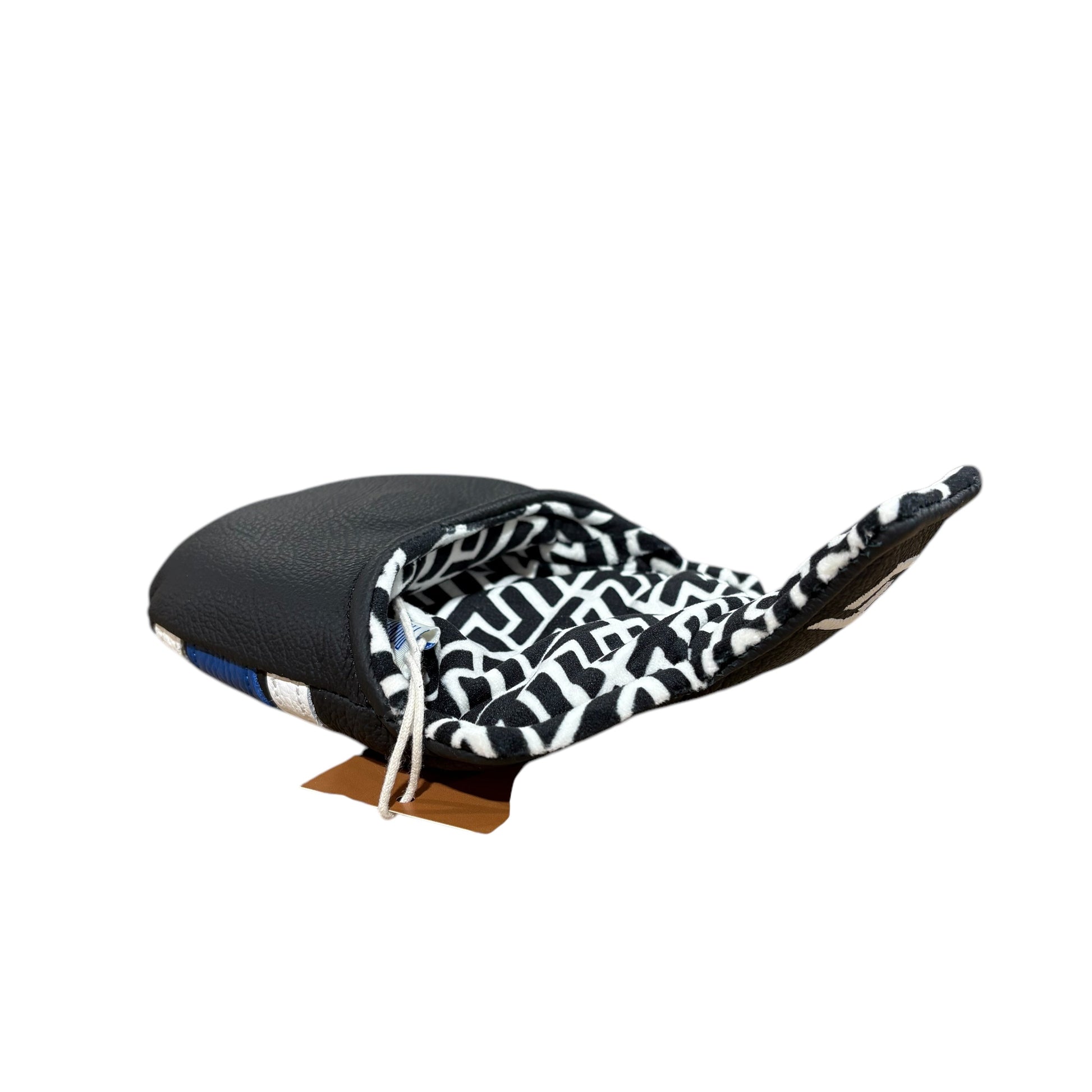 ITL Premium Mallet Putter Cover - Black/White/Royal Blue - Inside the Leather Golf Gloves