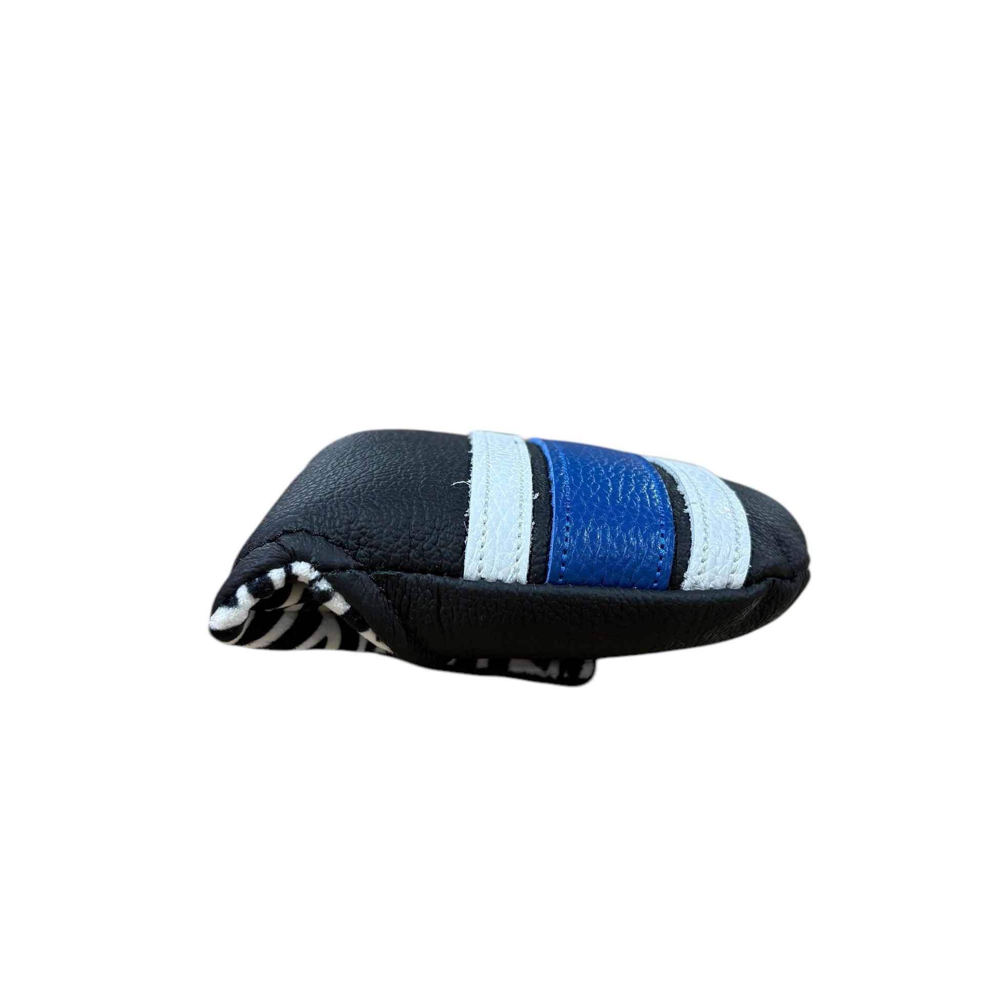 ITL Premium Mallet Putter Cover - Black/White/Royal Blue - Inside the Leather Golf Gloves