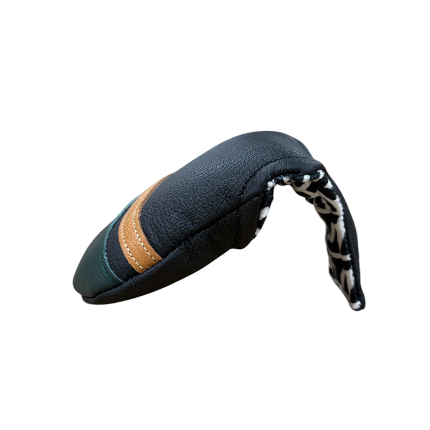 ITL Premium Mallet Putter Cover - Black/Forest Green/Tan