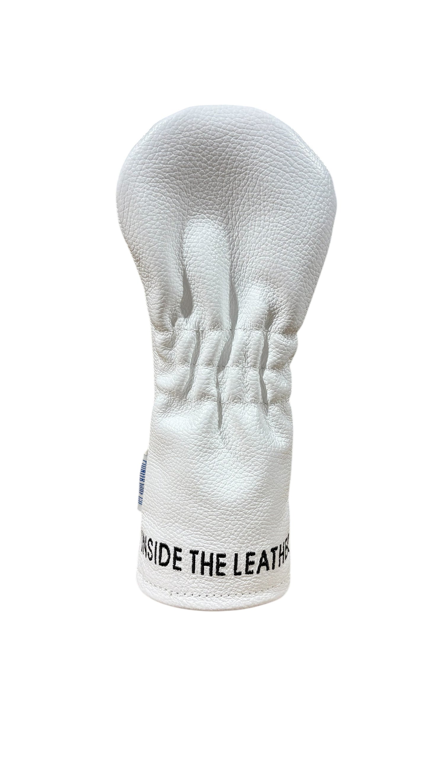 ITL Premium Leather Fairway Cover - The Icon in White/Black - Inside the Leather Golf Gloves
