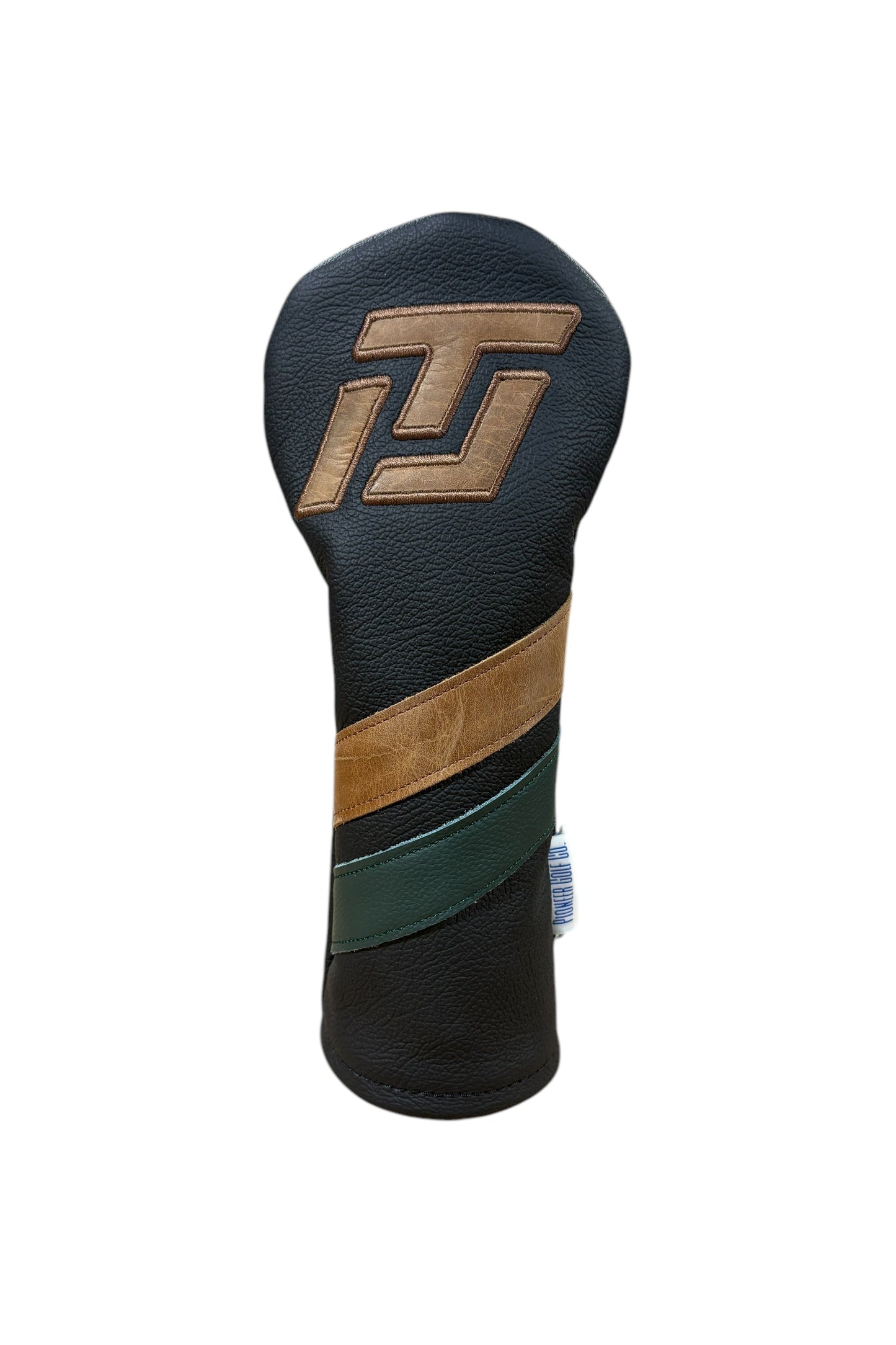 ITL Premium Leather Fairway Cover - The Prestige in Black/Forest green/Tan