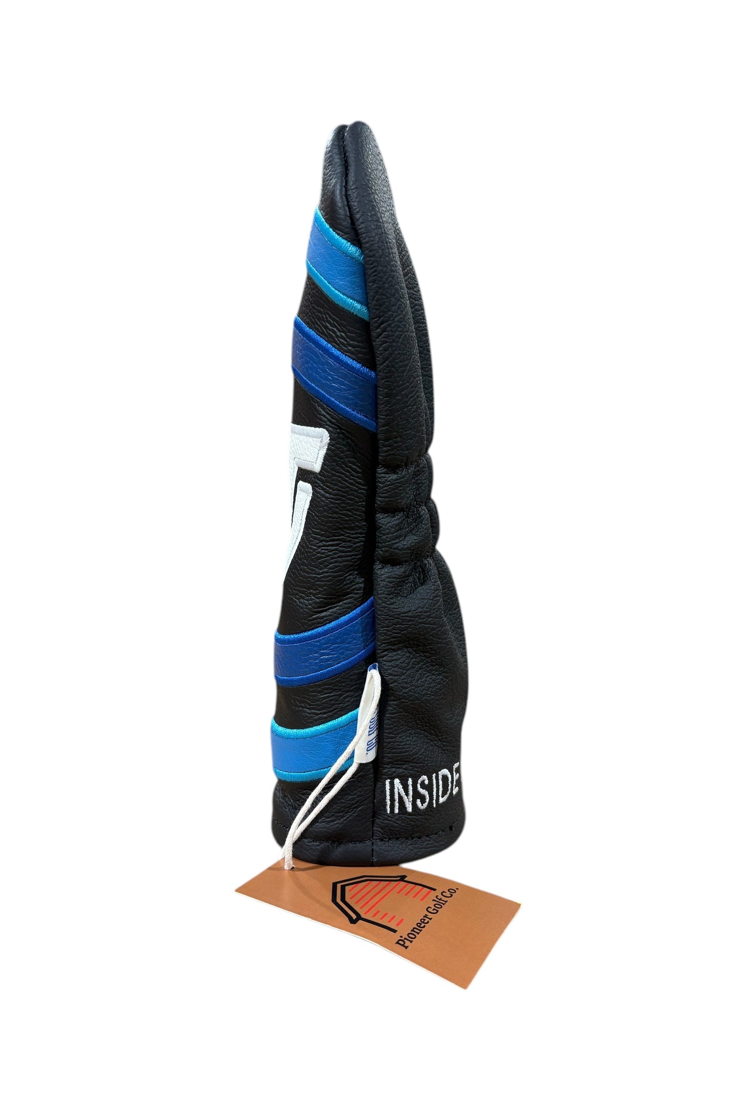 ITL Premium Leather Fairway Cover - The Vanguard in Black/Baja Blue/Royal Blue