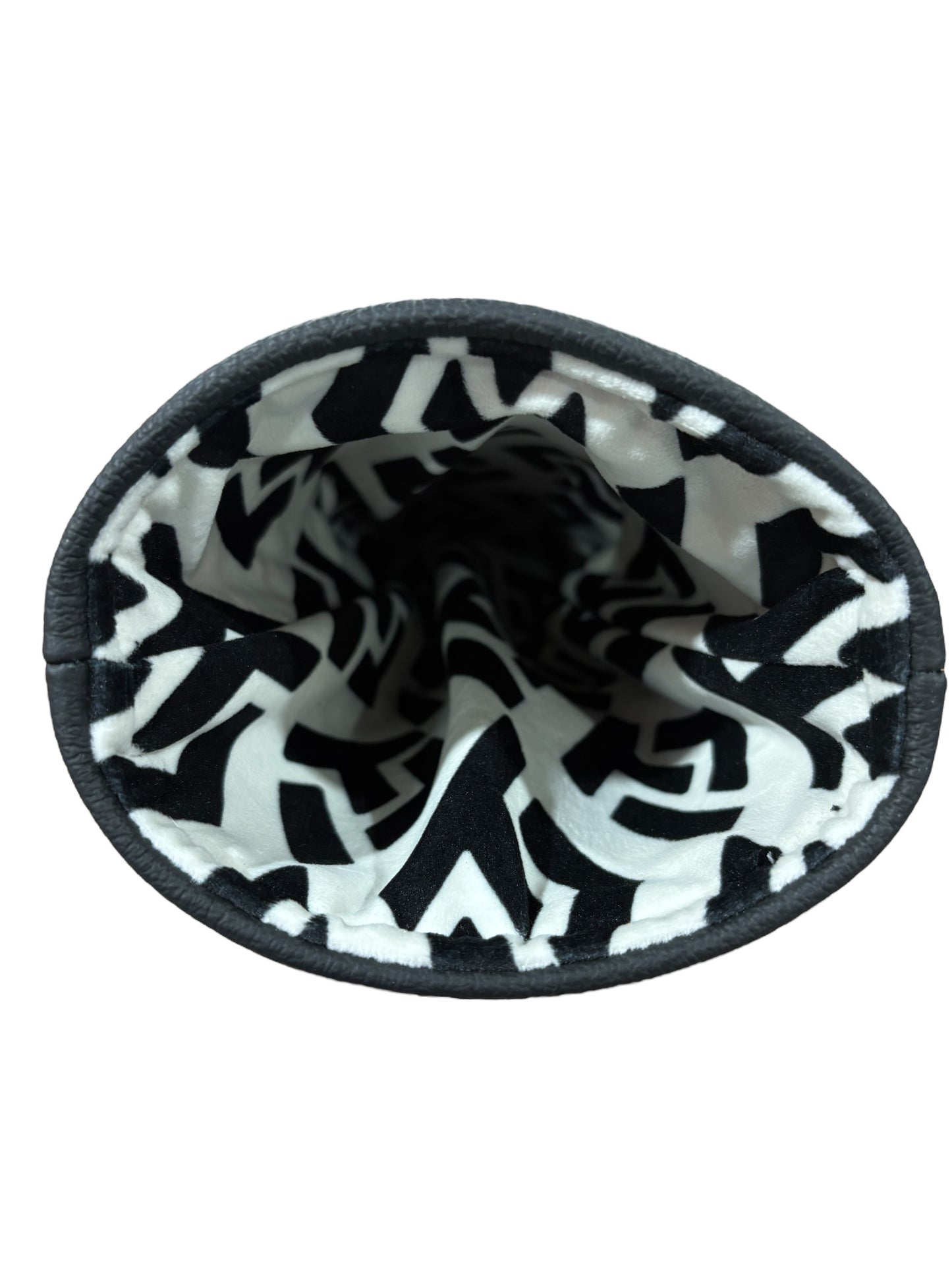 ITL Premium Leather Driver Cover - The Vanguard in Black/Baja Blue/Royal Blue - Inside the Leather Golf Gloves