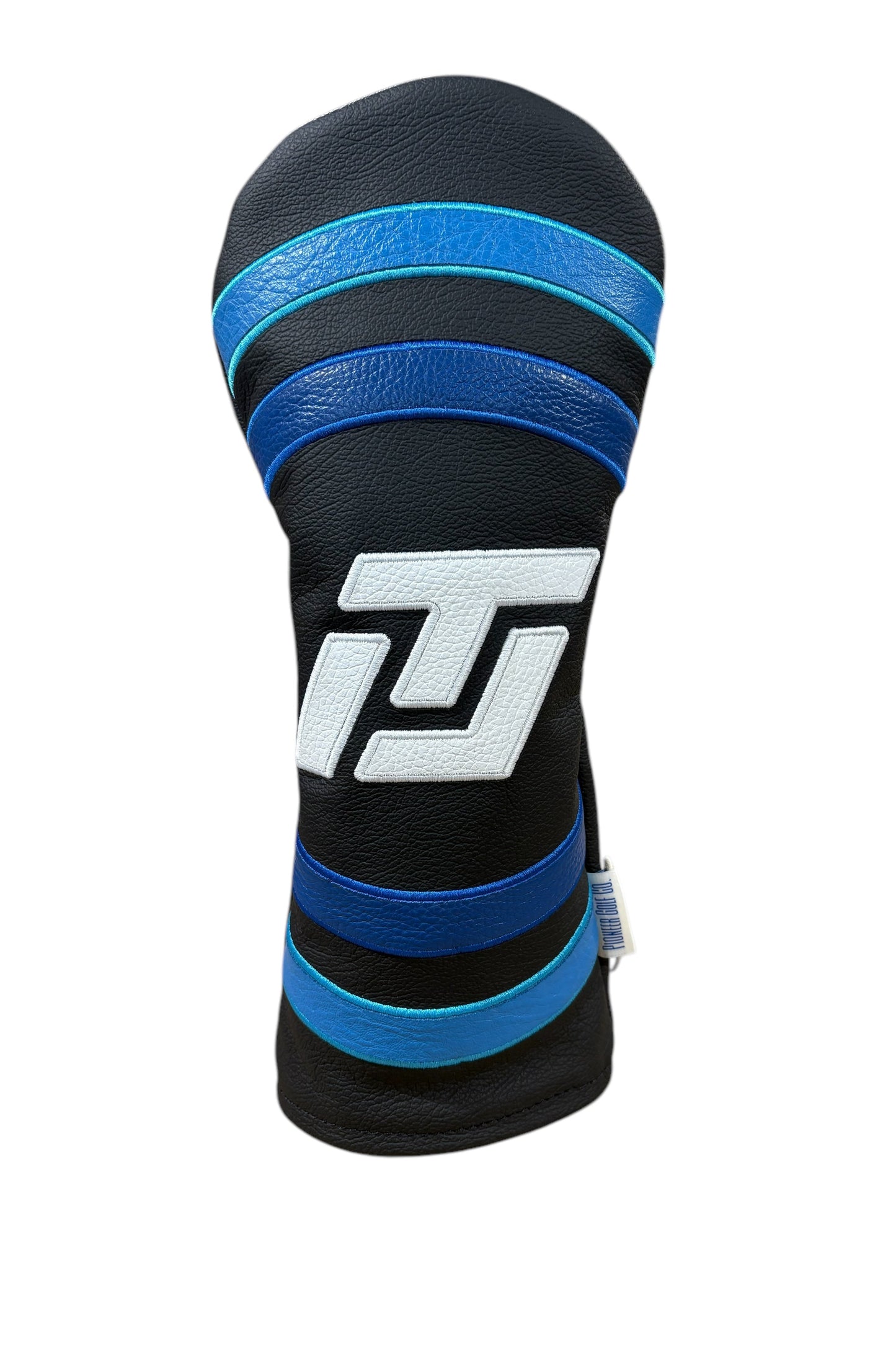 ITL Premium Leather Driver Cover - The Vanguard in Black/Baja Blue/Royal Blue