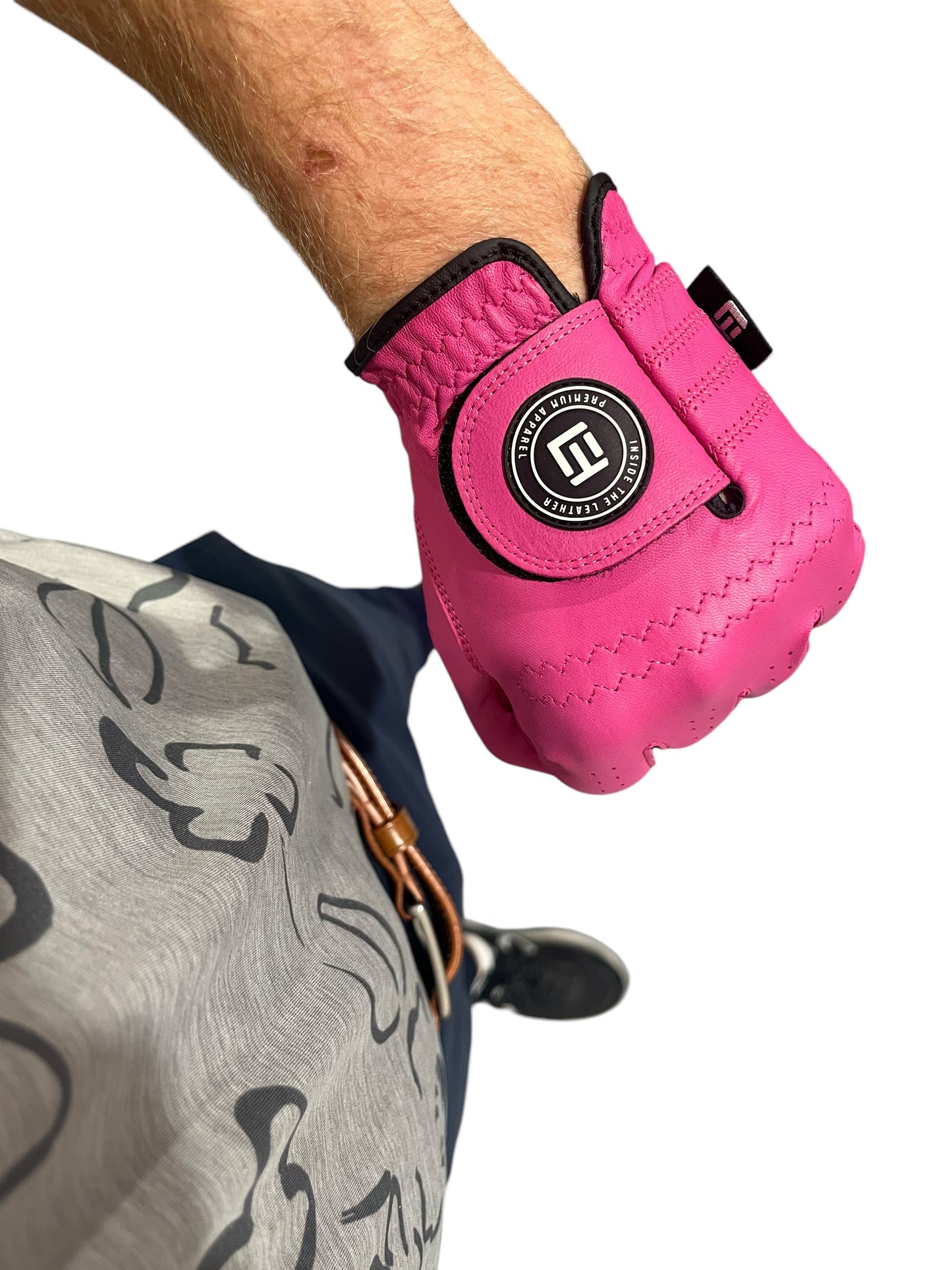 Men's ITL 2.0 Signature Glove - Retro Pink - Inside the Leather Golf Gloves