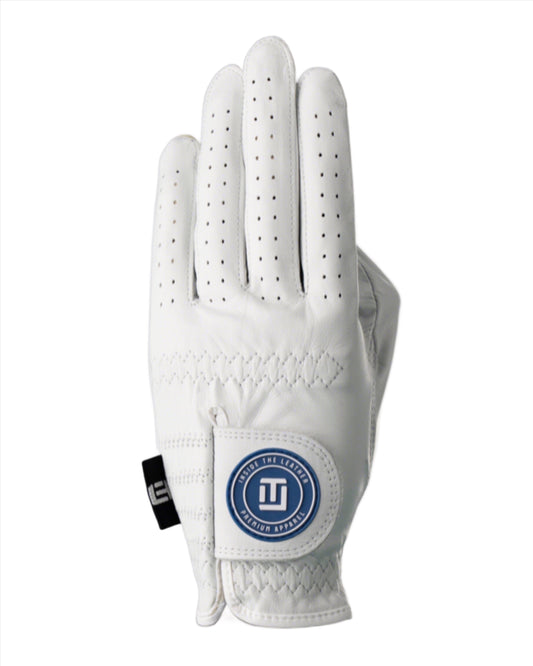 Men's ITL Signature Glove - Ghost White / Blue - Inside the Leather Golf Gloves