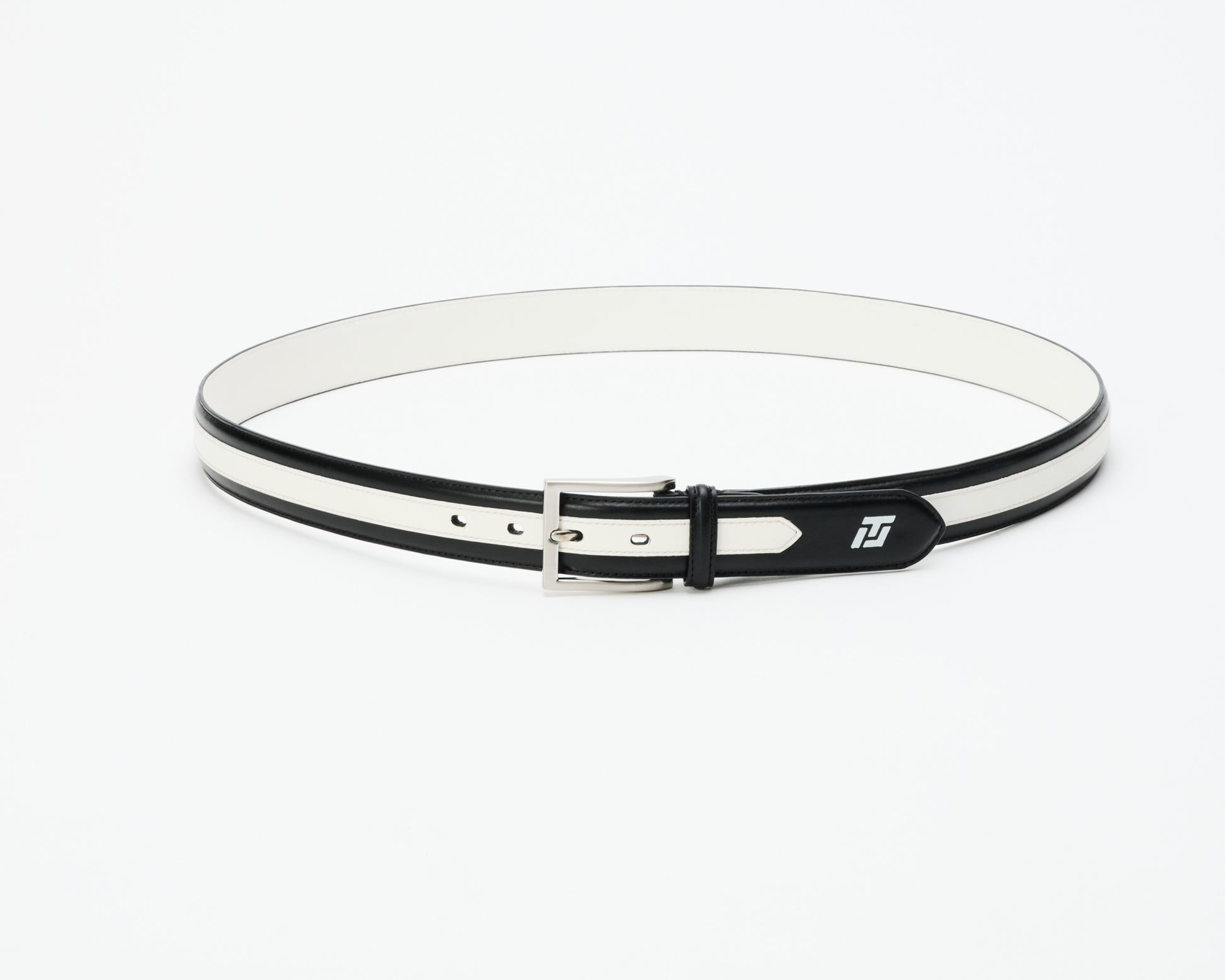 Men's ITL Leather Woods Belt - Black / Ghost White
