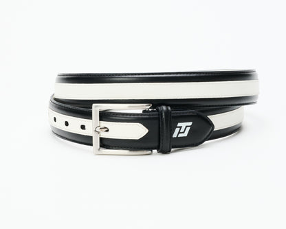 Men's ITL Leather Woods Belt - Black / Ghost White