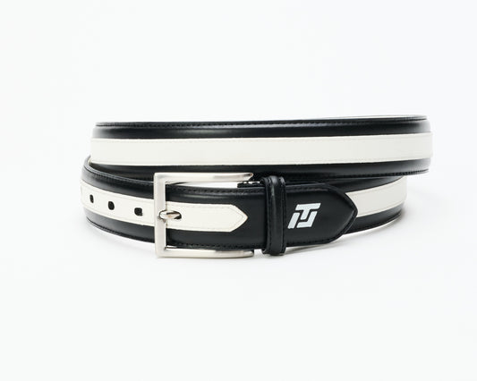 Men's ITL Leather Woods Belt - Black / Ghost White