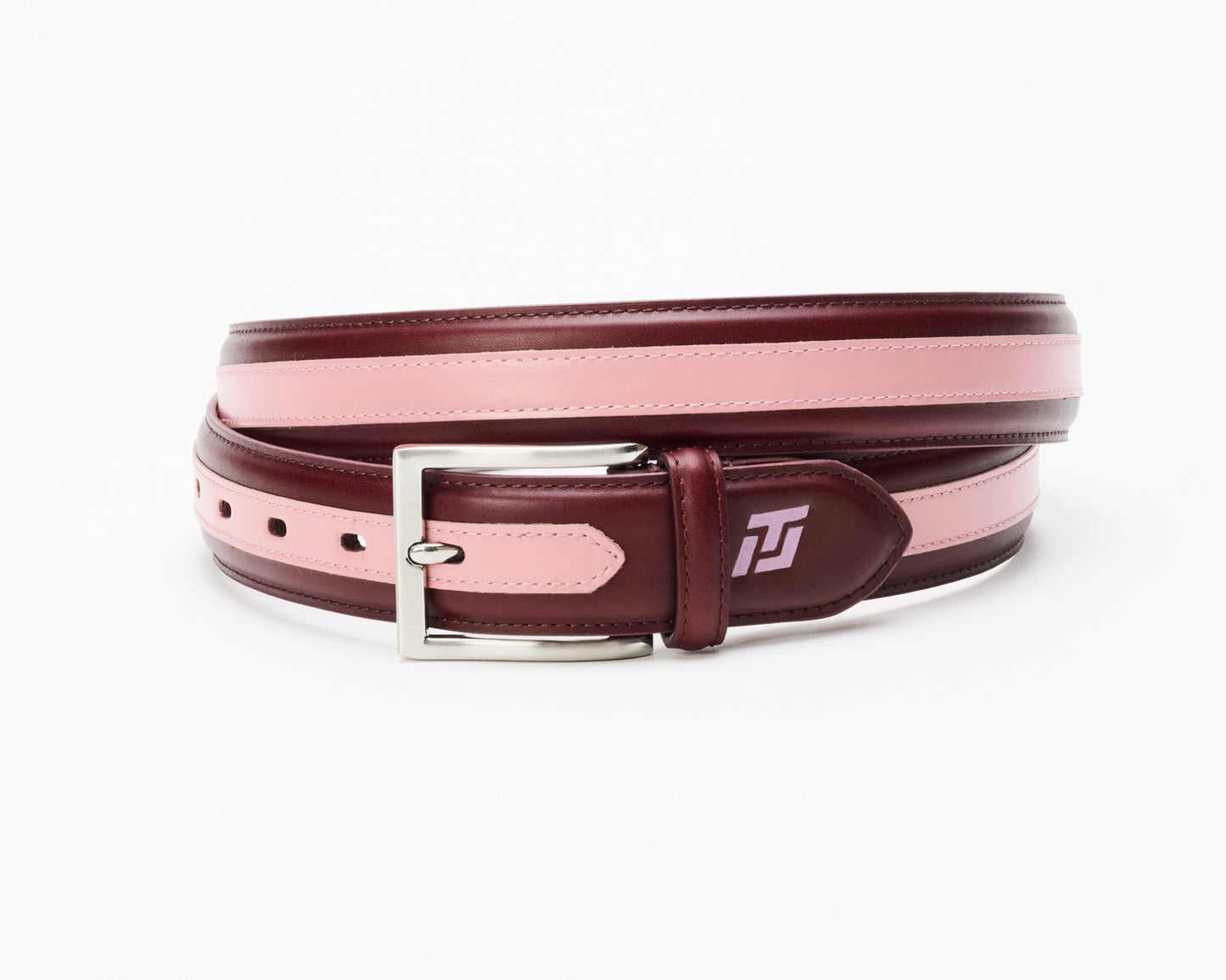 Men's ITL Leather Woods Belt - Chocolate / Dusty Rose