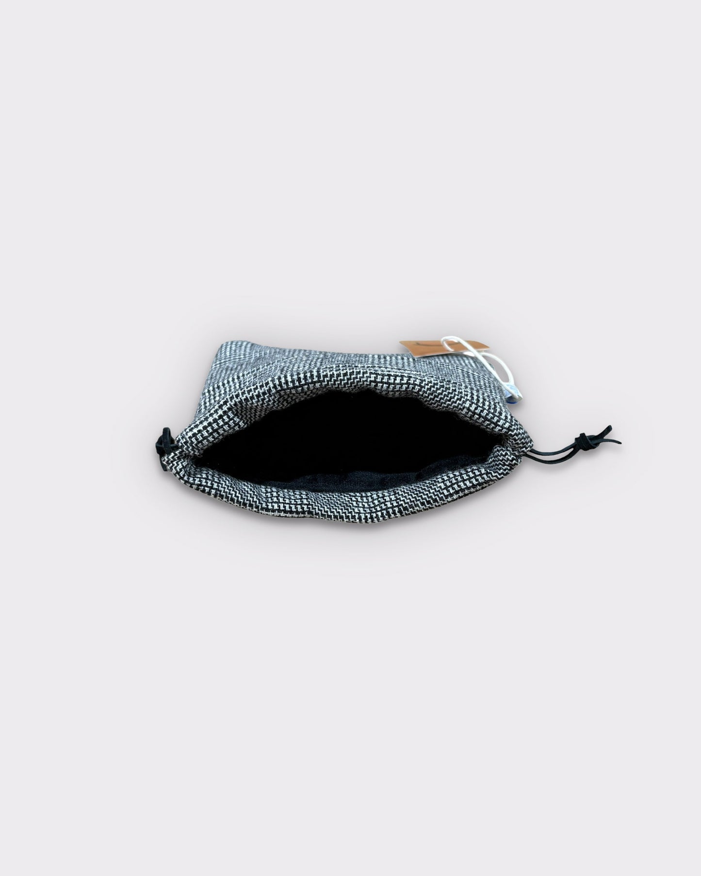 ITL Black/White Check Valuable Pouch - Black/White Check