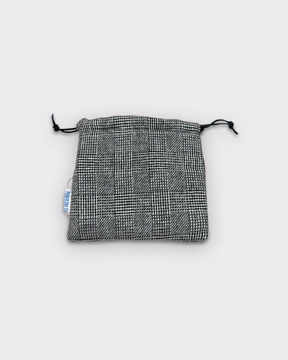 ITL Black/White Check Valuable Pouch - Black/White Check