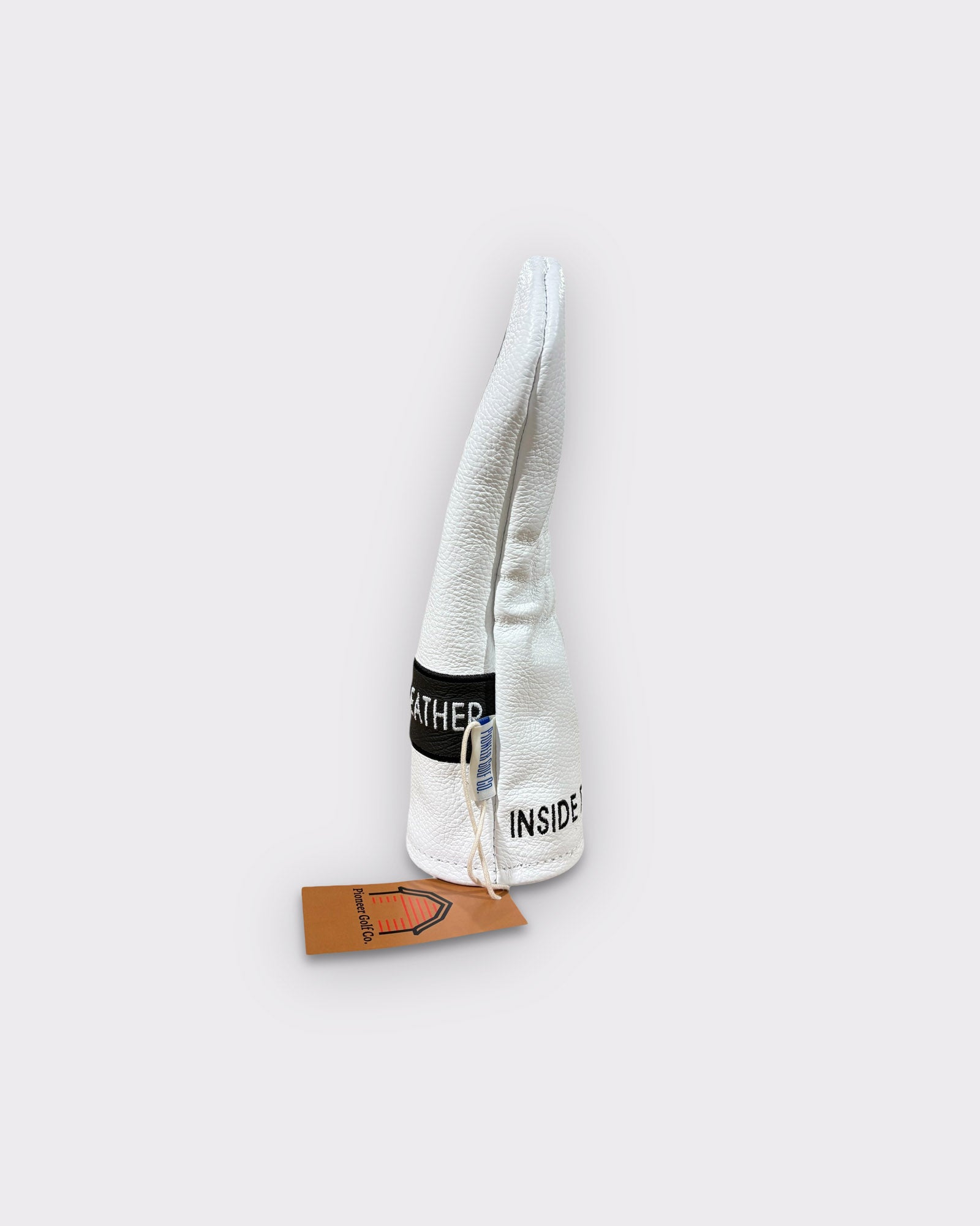 ITL Premium Leather Fairway Cover - The Icon in White/Black