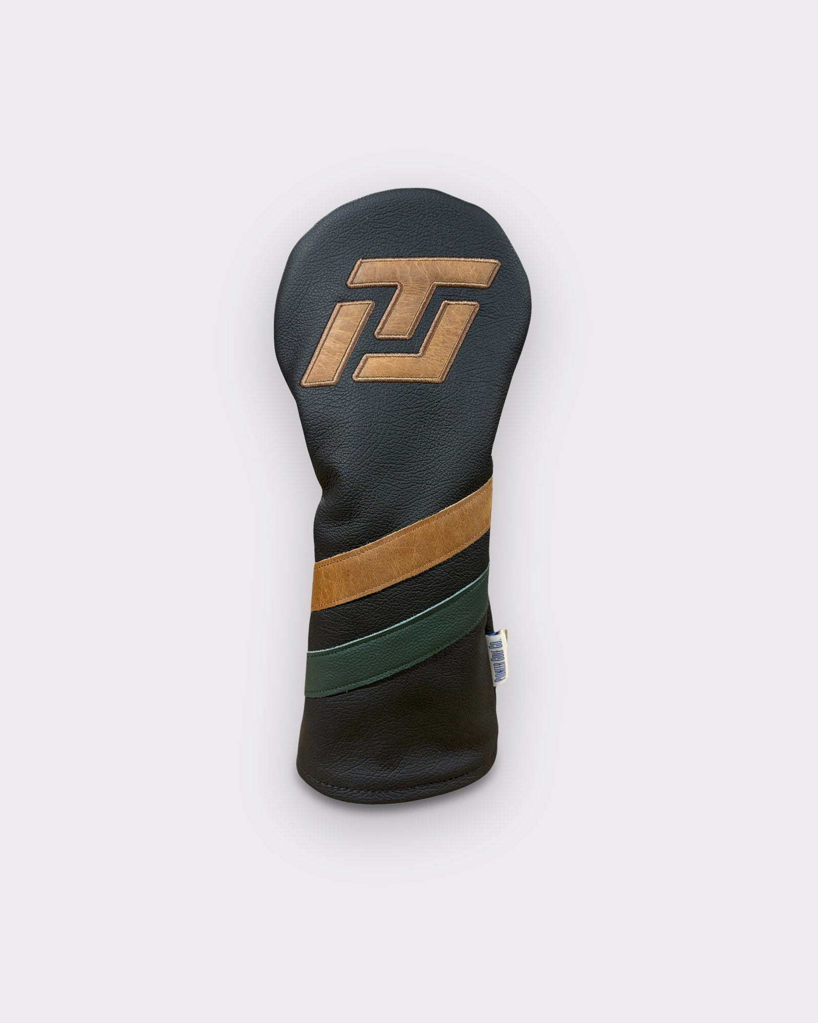 ITL Premium Leather Driver Cover - The Prestige in Black/Forest Green/Tan