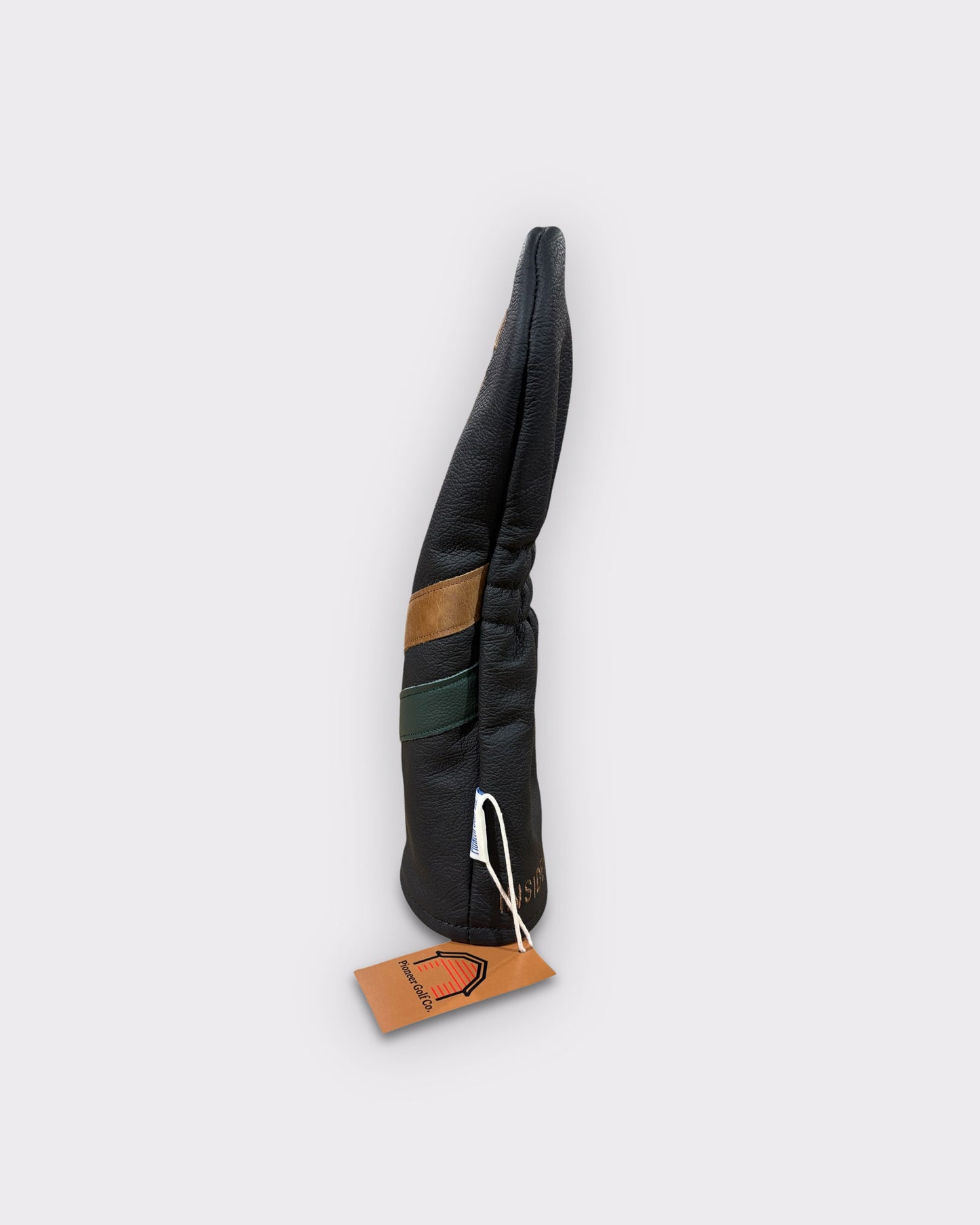 ITL Premium Leather Driver Cover - The Prestige in Black/Forest Green/Tan