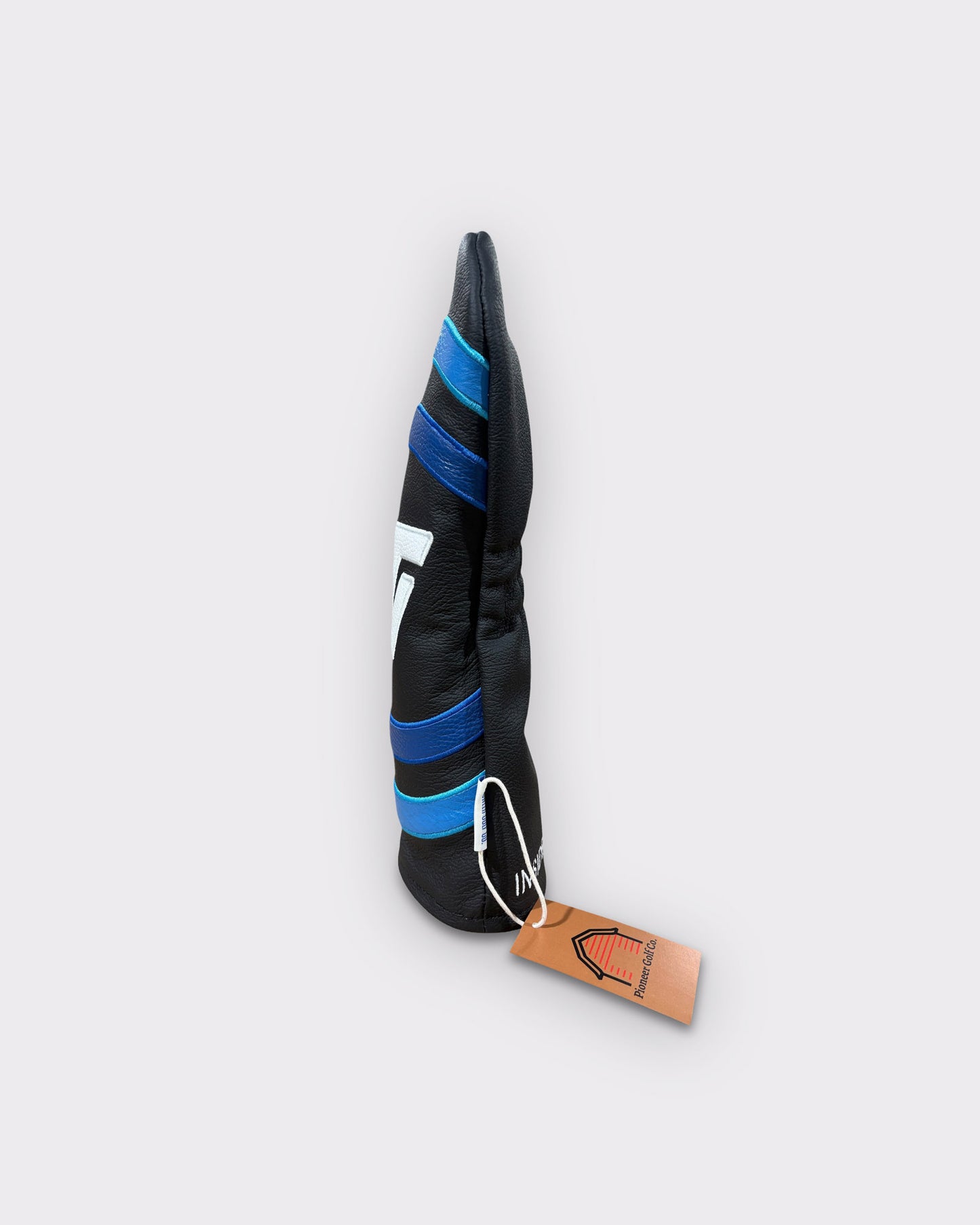 ITL Premium Leather Driver Cover - The Vanguard in Black/Baja Blue/Royal Blue