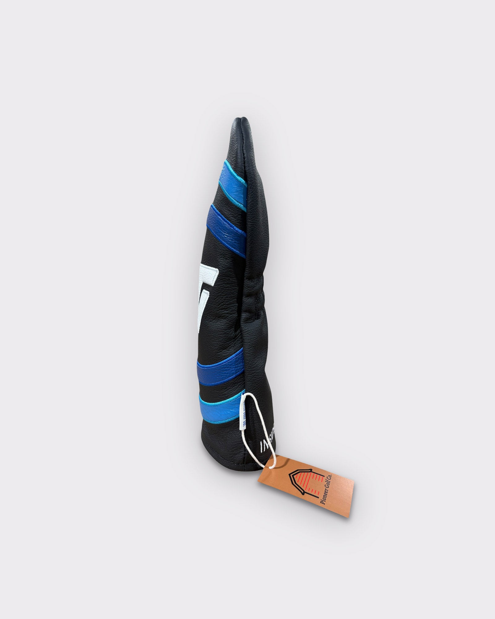 ITL Premium Leather Driver Cover - The Vanguard in Black/Baja Blue/Royal Blue