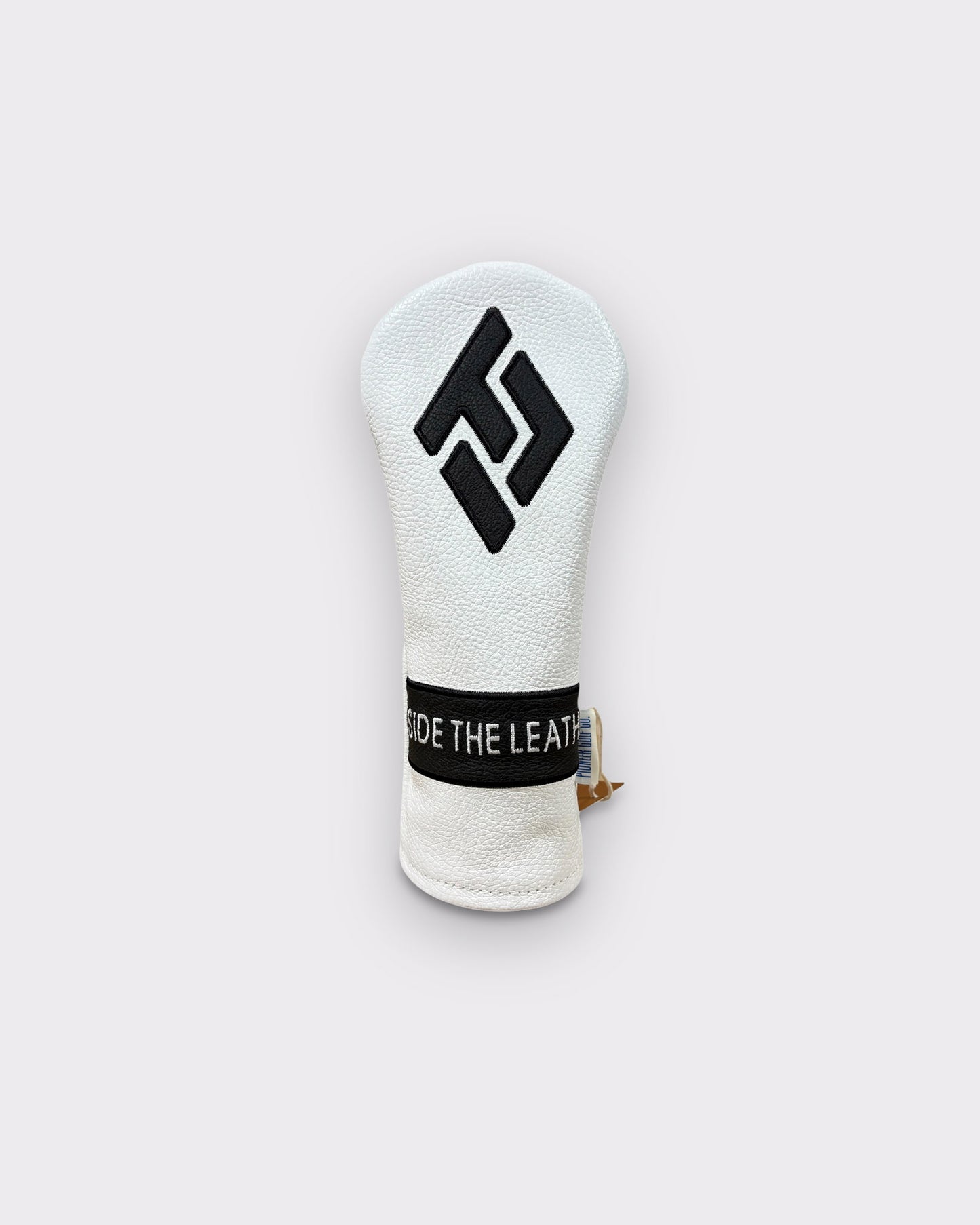 ITL Premium Leather Fairway Cover - The Icon in White/Black