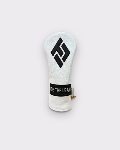 ITL Premium Leather Fairway Cover - The Icon in White/Black