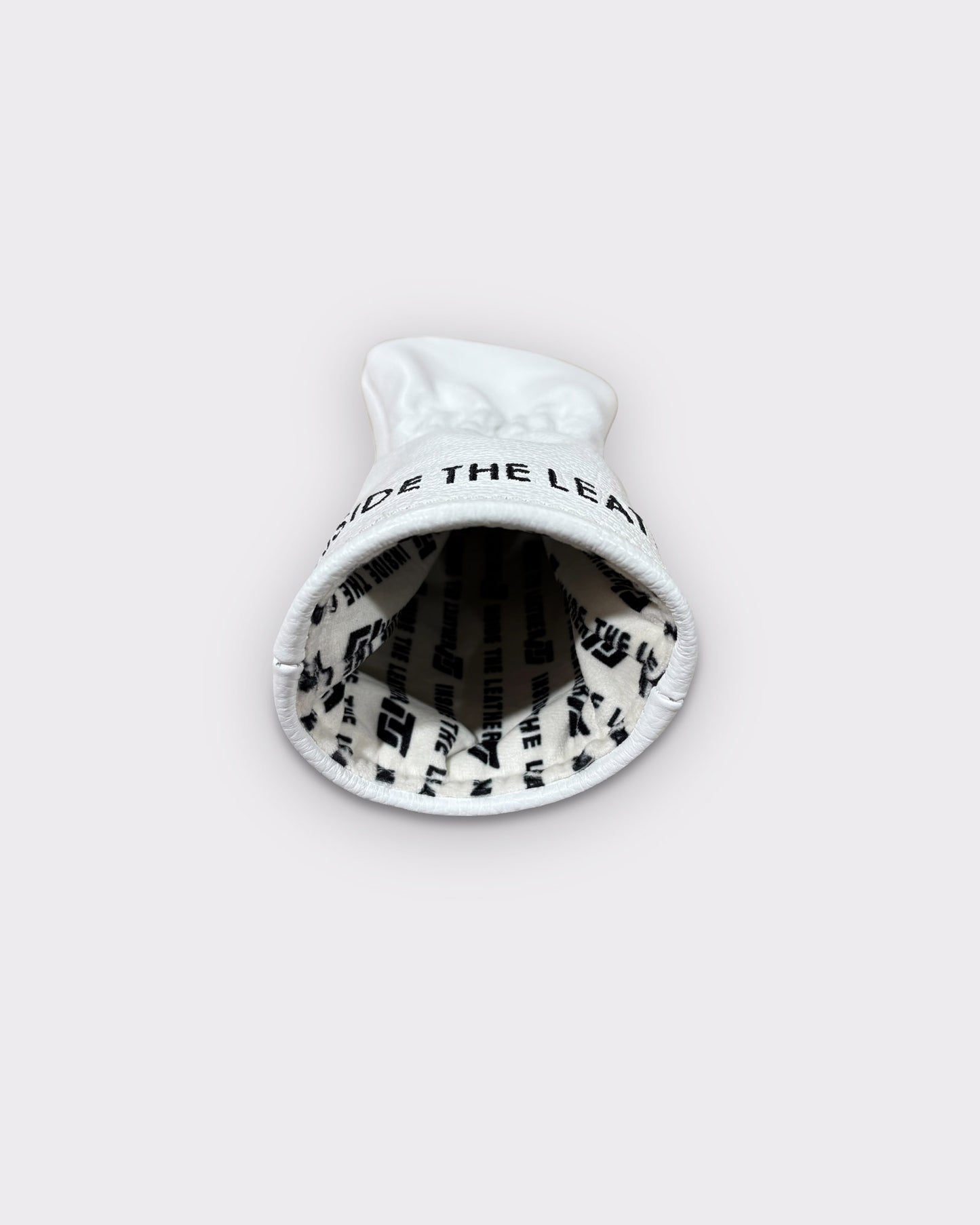 ITL Premium Leather Fairway Cover - The Icon in White/Black
