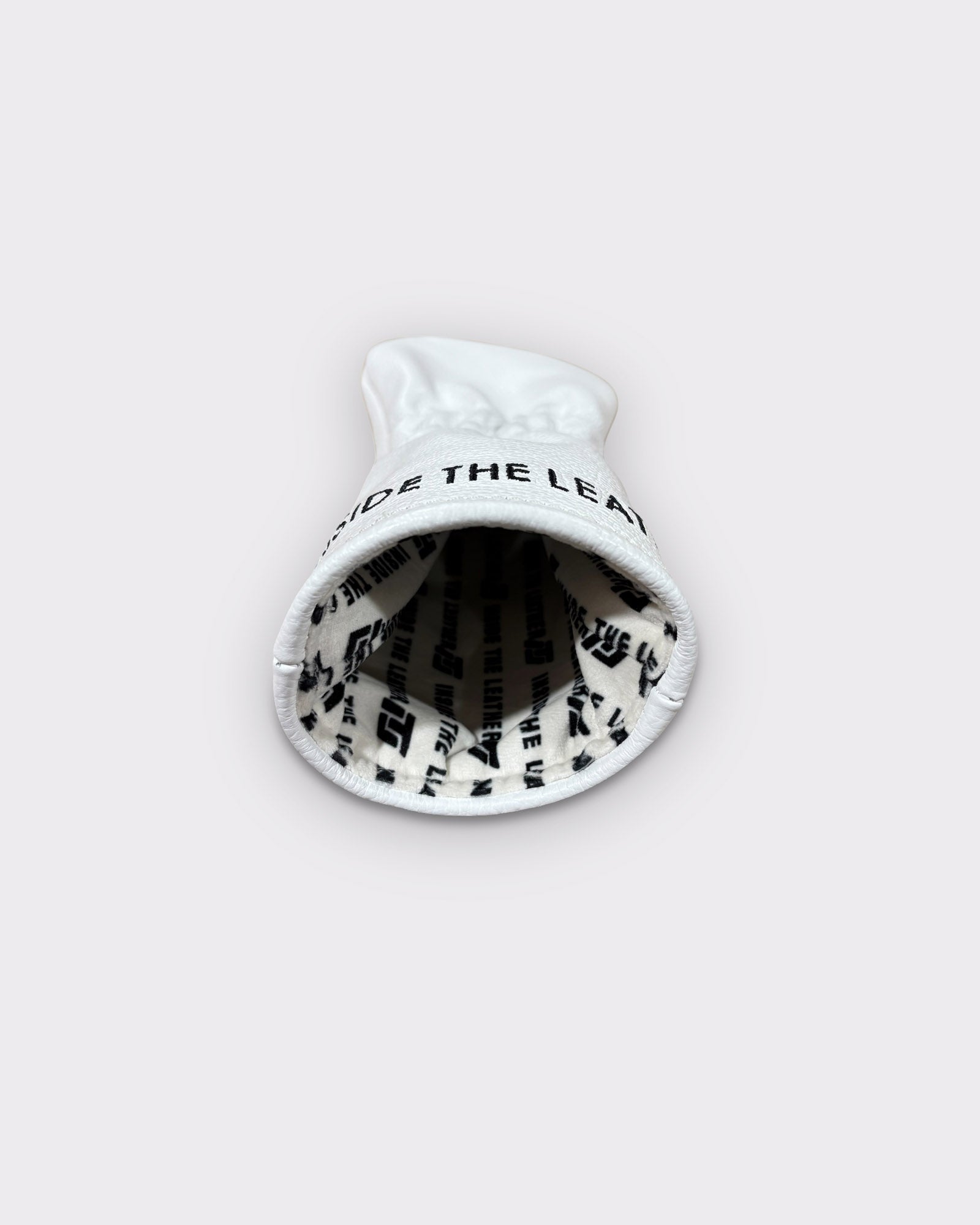 ITL Premium Leather Fairway Cover - The Icon in White/Black