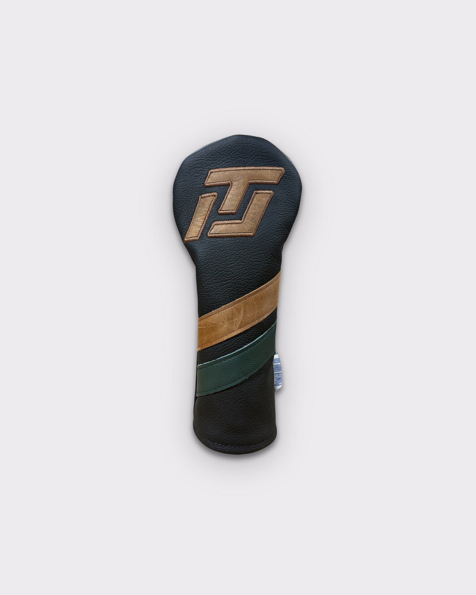 ITL Premium Leather Fairway Cover - The Prestige in Black/Forest Green/Tan