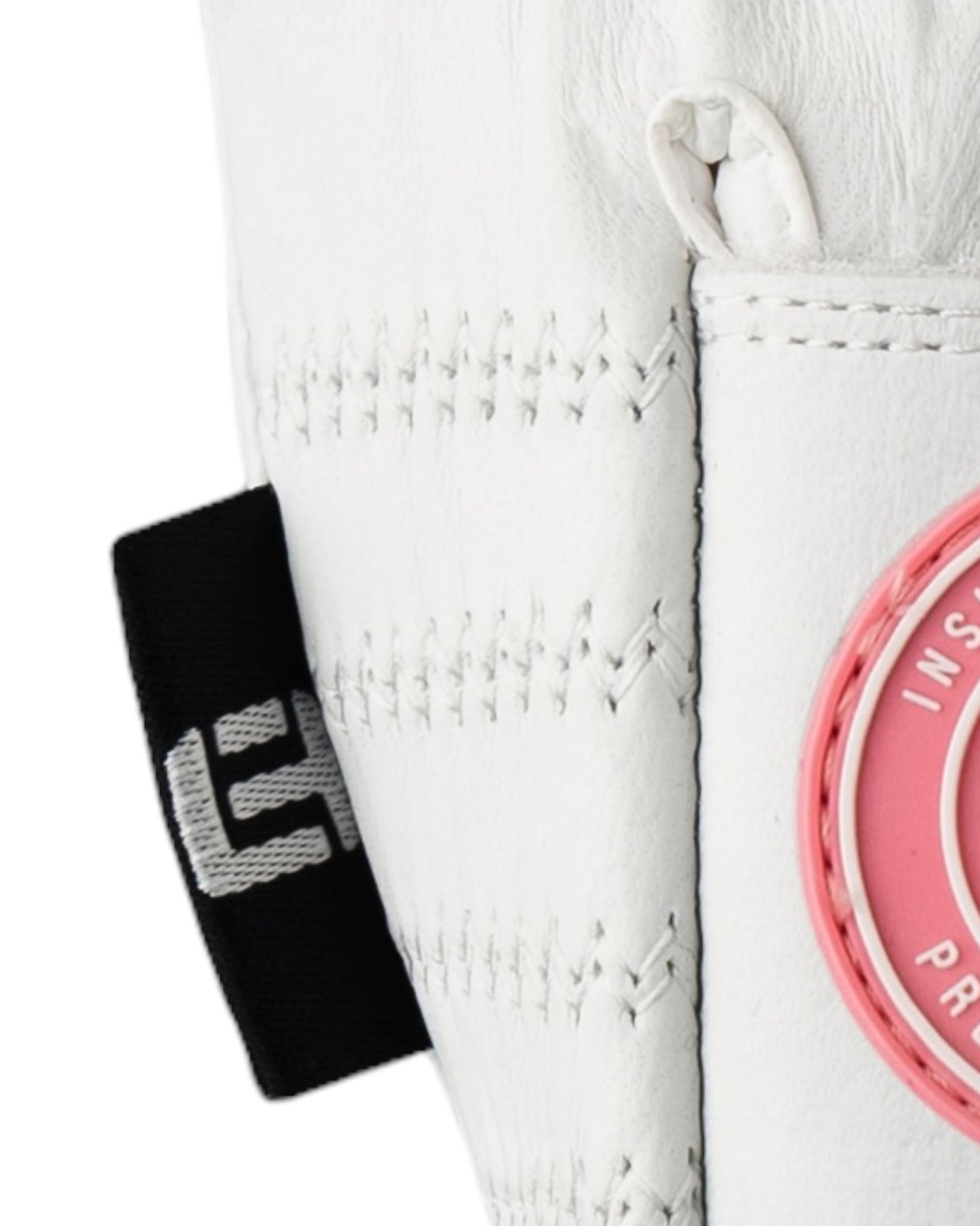 Women's ITL Signature Glove - Ghost White / Flamingo - Inside the Leather Golf Gloves