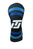 ITL Premium Leather Driver Cover - The Vanguard in Black/Baja Blue/Royal Blue - Inside the Leather Golf Gloves