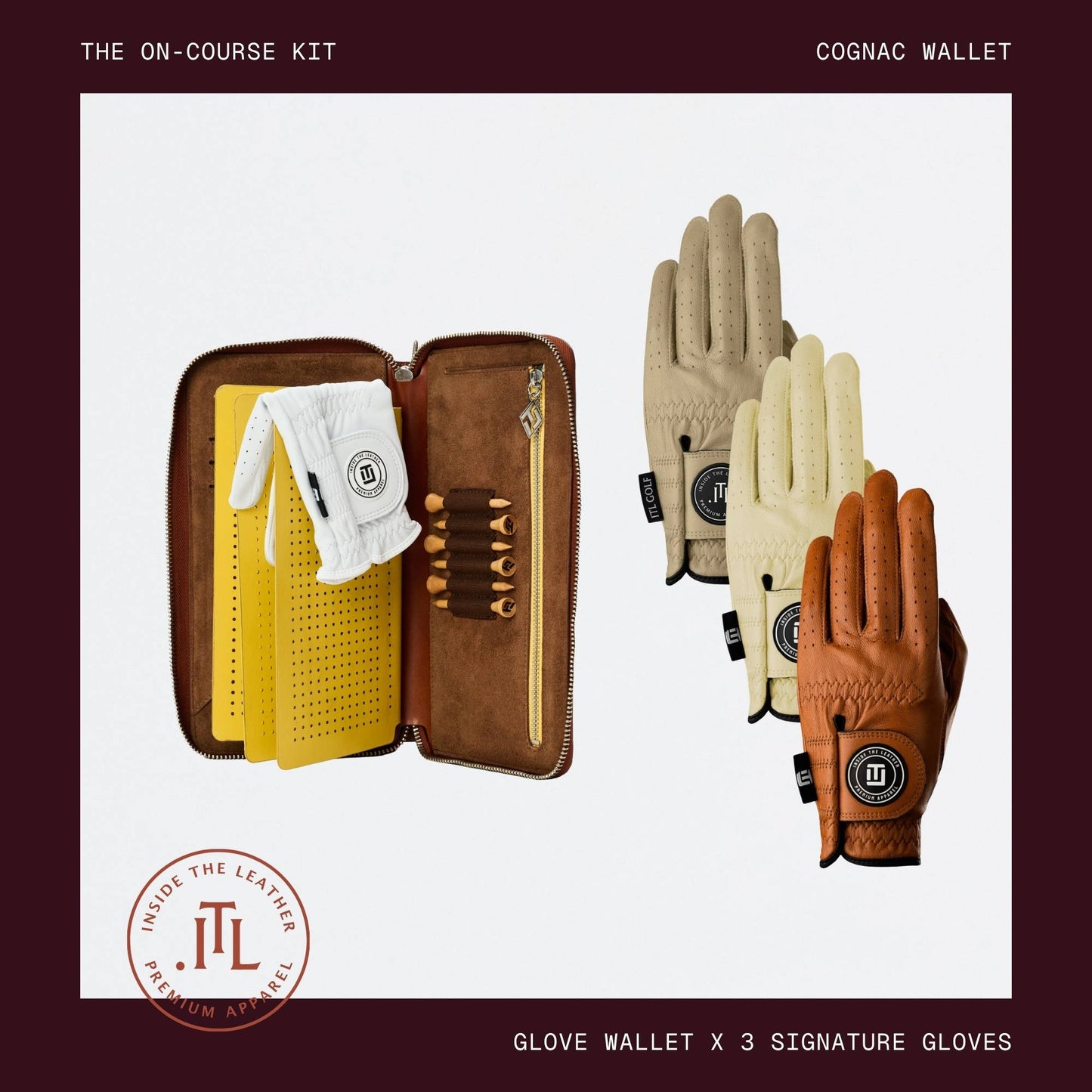The Men's On-Course Kit - Cognac Wallet