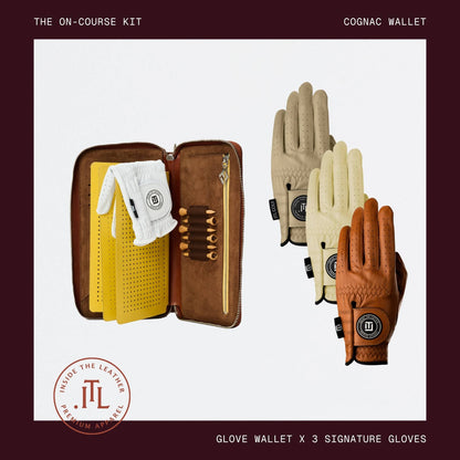 The Men's On-Course Kit - Cognac Wallet