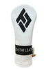 ITL Premium Leather Driver Cover - The Icon in White/Black - Inside the Leather Golf Gloves