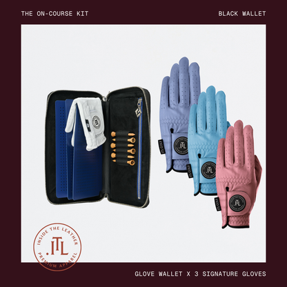 The Women's On-Course Kit - Left Hand Gloves with Black Wallet