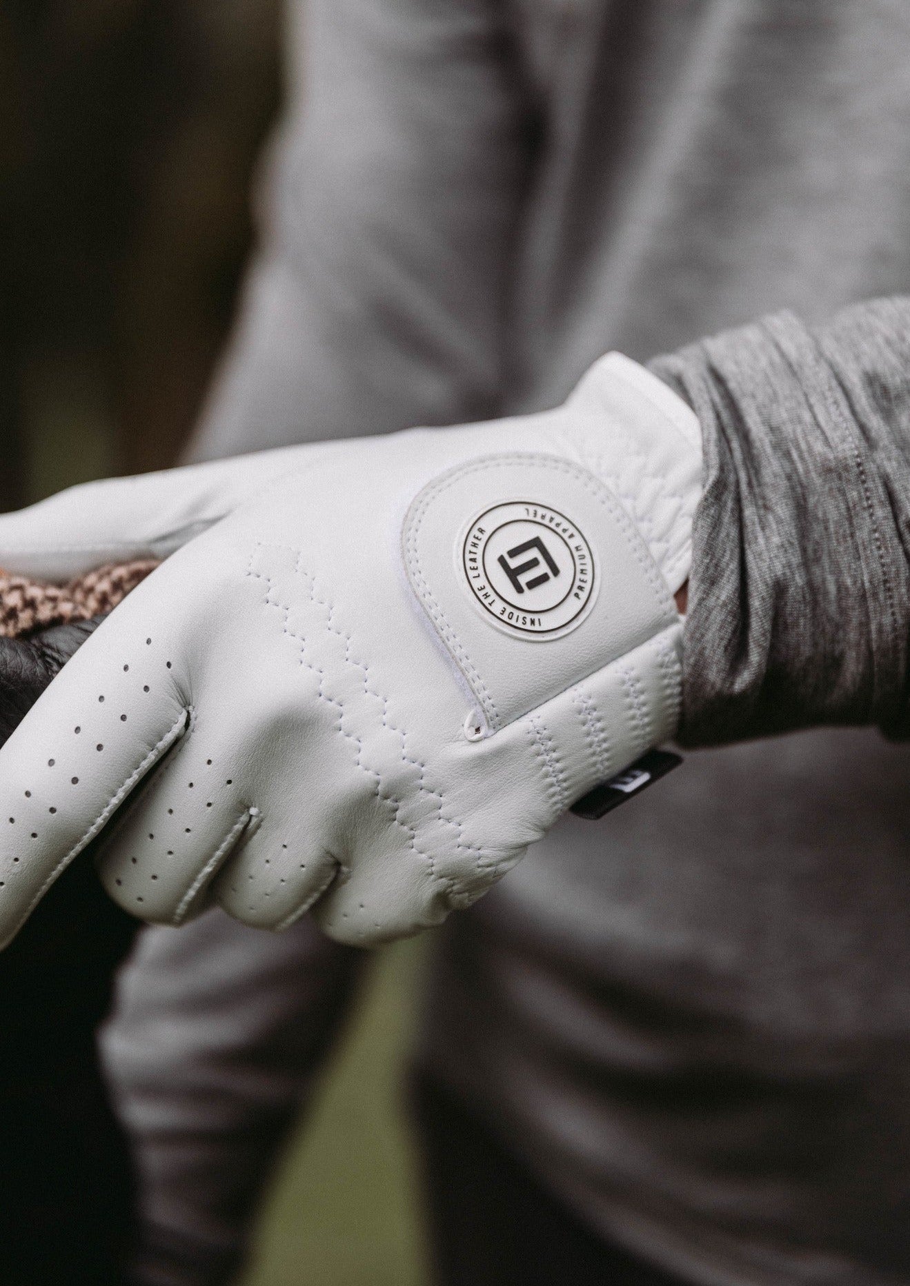 Men's ITL Signature Glove - Ghost White / White - Inside the Leather Golf Gloves